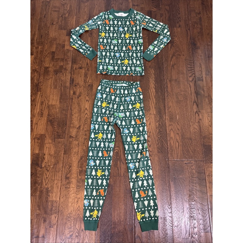 Hanna Andersson Pokemon Organic Cotton Pajamas Set Green Kids 10 / 140cm